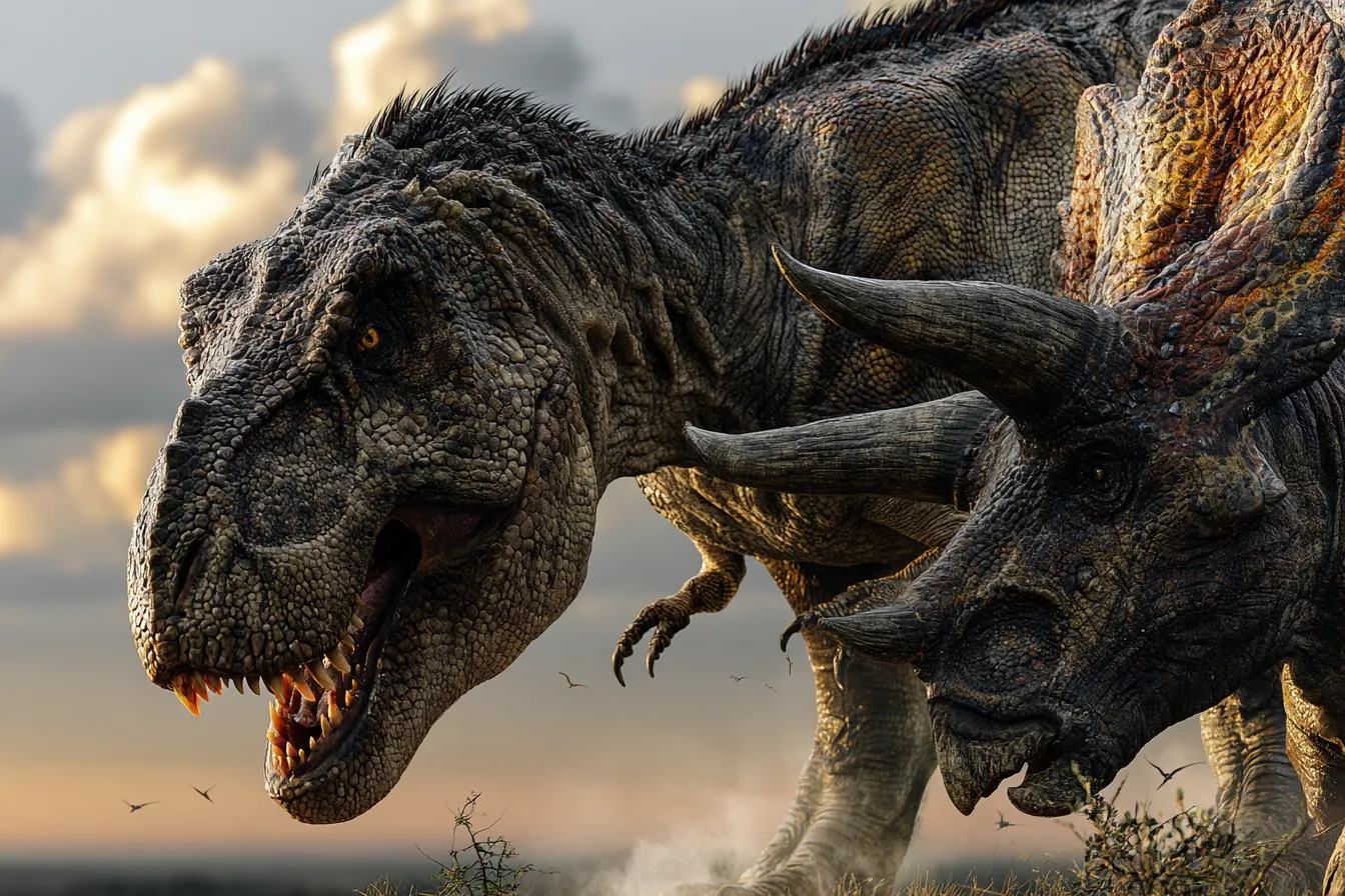 Realistic paleoart of Tyrannosaurus rex, an apex theropod predator with massive jaws and binocular vision from the Late Cretaceous, with accurate proportions and natural color.